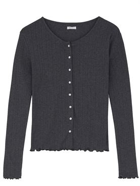 Skall Studio Edie Cardigan, Dark Grey Melange  